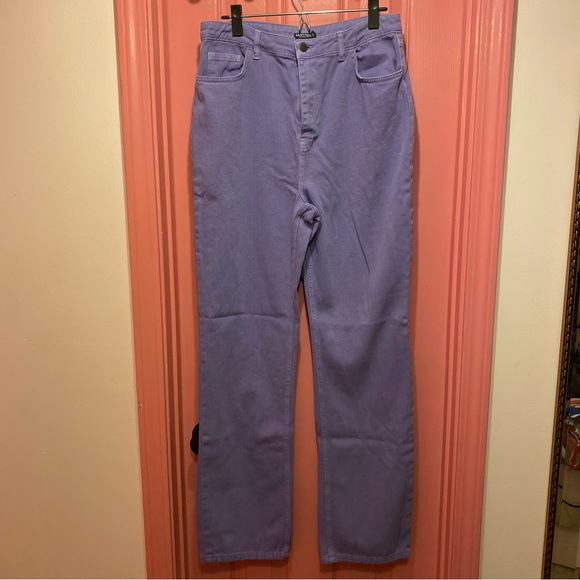 Lilac 90's Style Denim Puddle Jean - Picture 5 of 6